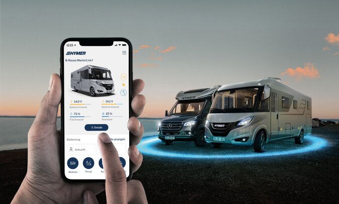 Press picture "HYMER Connect App - Key Visual"