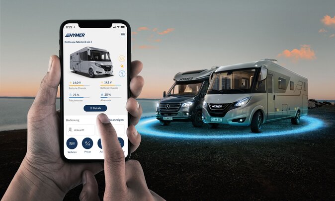 Pressebild HYMER Connect App - German Innovation Award