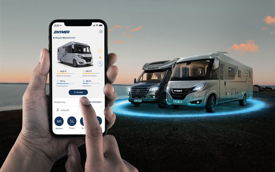 Pressebild HYMER Connect App - German Innovation Award