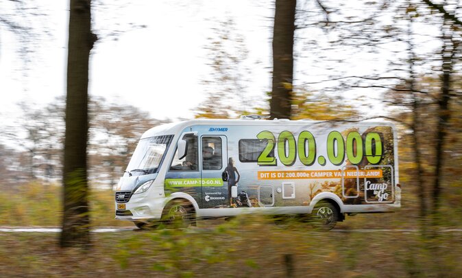 Persfoto | 200.000ste camper in Nederland Rijshot