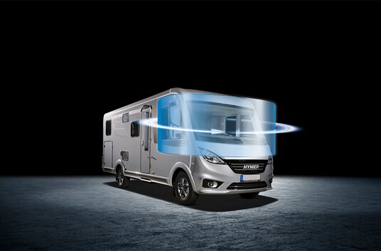 3D view of the HYMER motorhome from the outside