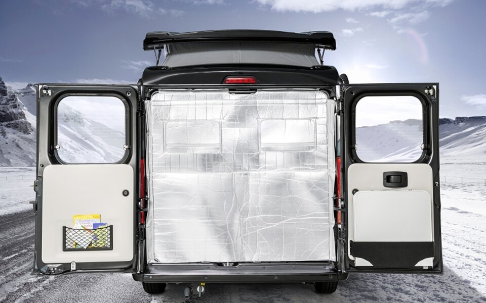 Opvouwbare thermische isolatie voor achterdeuren HYMERCAR Rio, Yellowstone, Serengeti, Grand Canyon