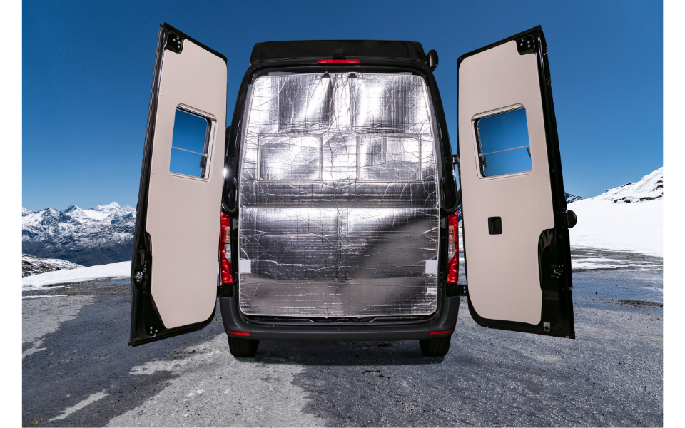 Isolation arrière relevable pour les portes arrières HYMER Campervan Free S 600