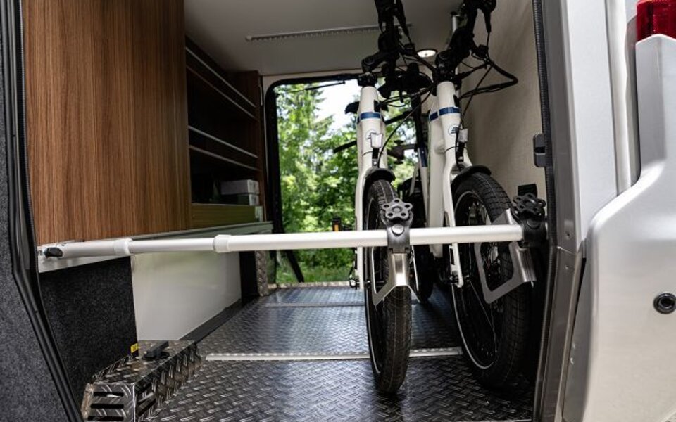 Bike Carrier for 2 Bicycles - Fiat version (vehicles WITH platform in the garage)