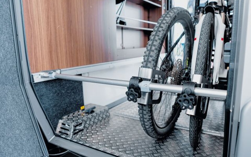 Bike Carrier for 2 Bicycles - Fiat version (vehicles WITH platform in the garage)