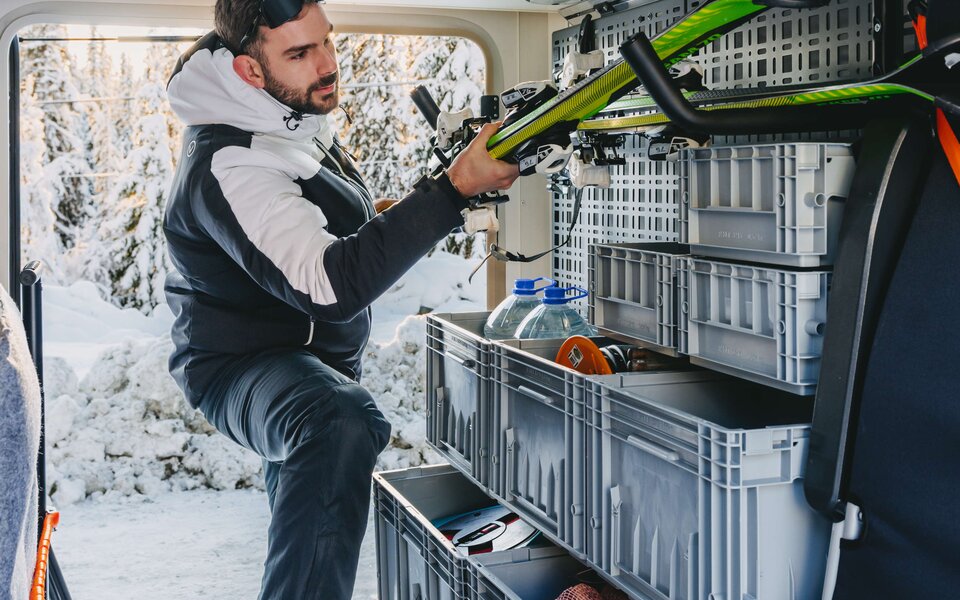 Ski and board holder