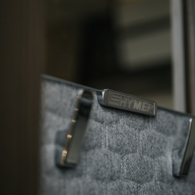 High-quality coat hooks in the entrance hall of a HYMER motorhome