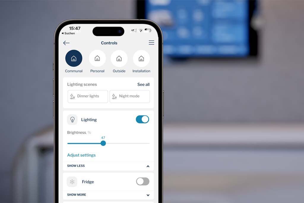 L'app HYMER Connect mostra informazioni sul veicolo e offre opzioni di configurazione sullo smartphone.
